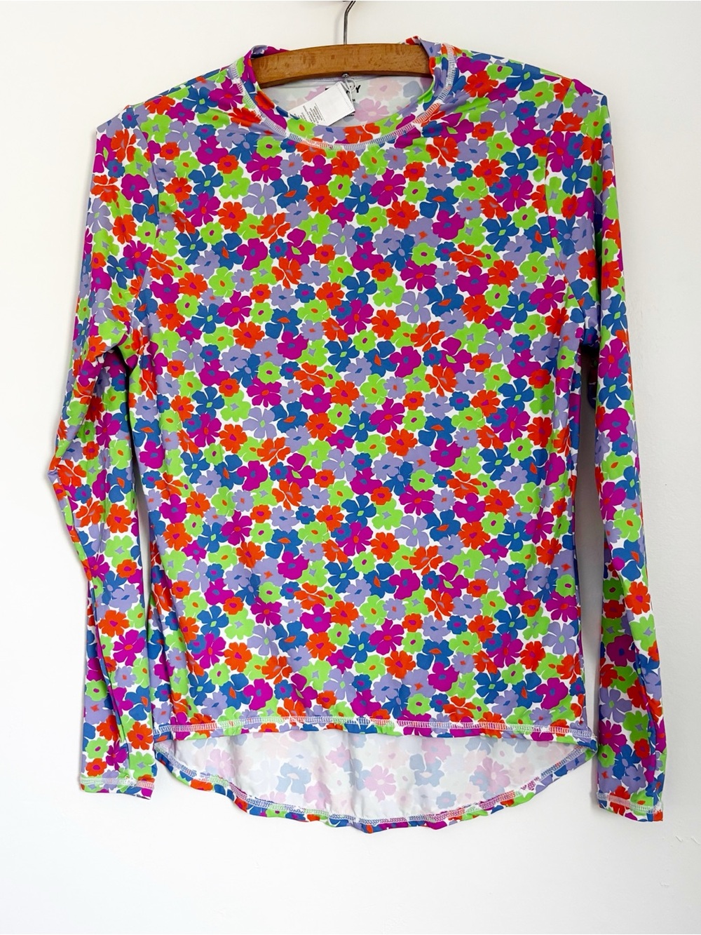 Roxy Womens Size XS Sea Skippin Floral Printed Long Sleeve UPF 50 Rashguard